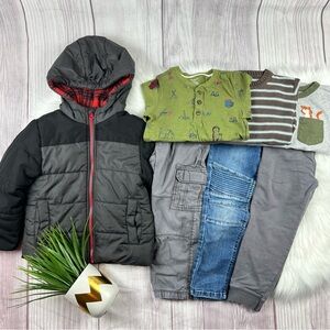 4T Boy Carter’s Fall Winter Bundle Puffer Jacket Jeans